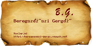Beregszászi Gergő névjegykártya