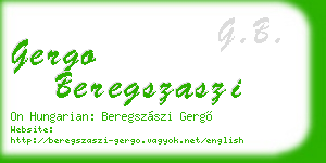 gergo beregszaszi business card