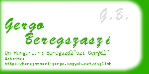 gergo beregszaszi business card